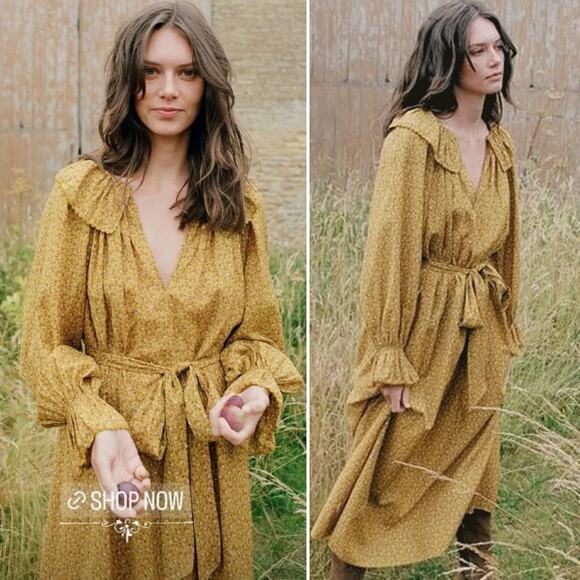 Doen Mustard Maxi Dress - Picture 1 of 9